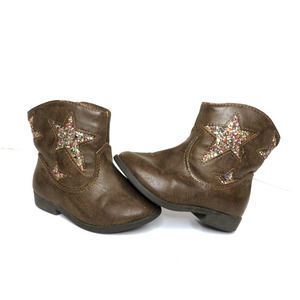 Garanimals Girls Toddler Glitter Western Cowboy Boots Shoes Brown - Size 6